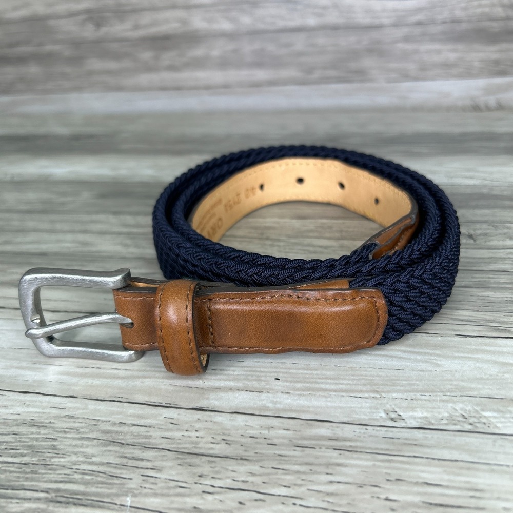 Orvis Belt Mens Size 40 Blue Flex Stretch Braided Preppy Golf 2Y5A